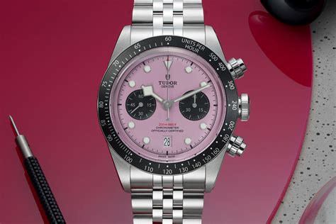 pink tudor black bay|tudor watches pink dial.